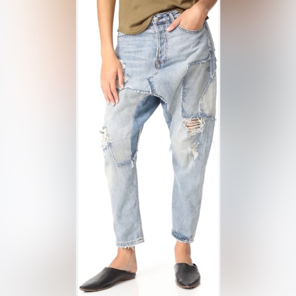 Free People Blazing Summer Harem Jeans Size 26 - Picture 2 of 13